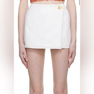 Ganni Cream Mini Skirt